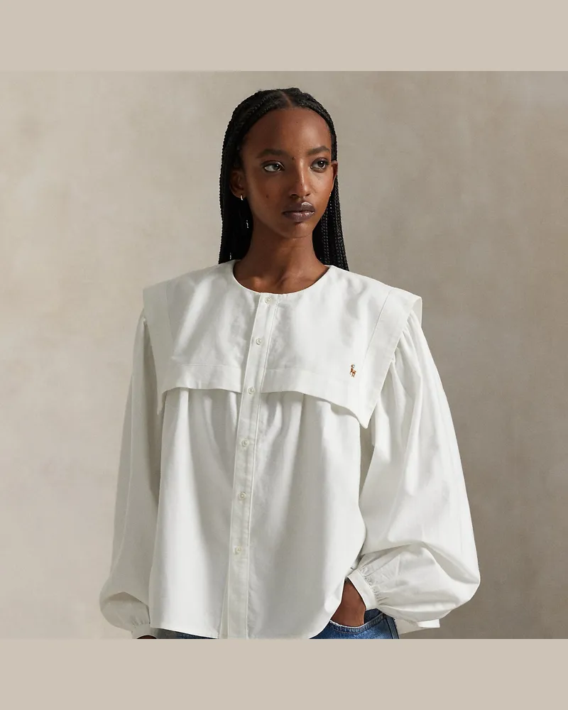 Ralph Lauren Baumwolloxford-Hemd mit Latz White
