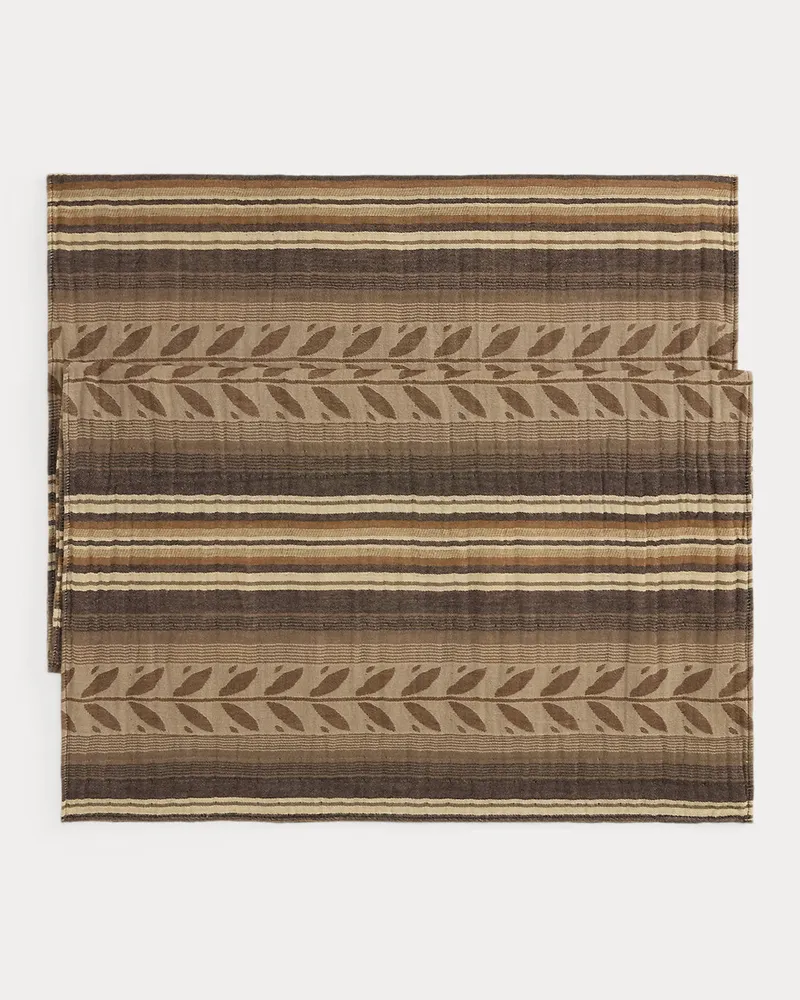 Ralph Lauren Beidseitiger Baumwoll-Jacquard-Schal White