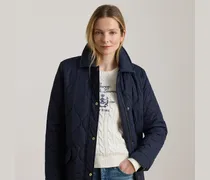 Steppjacke mit Denim-Besatz