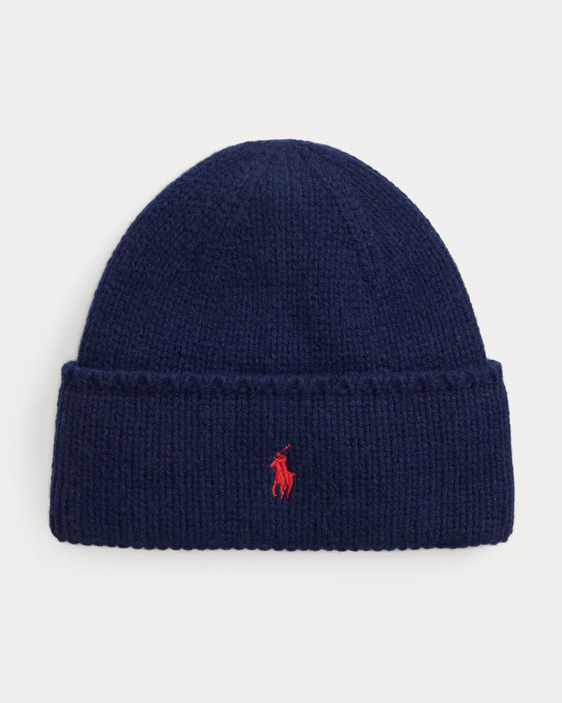 Ralph Lauren Strickmütze aus Wolle Blue