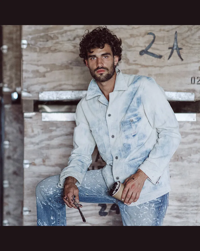 Ralph Lauren Denim-Eisenbahnerjacke in Indigo Blue