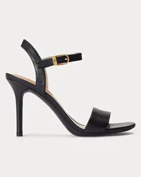 Ralph Lauren Sandale Gwen aus poliertem Leder Black