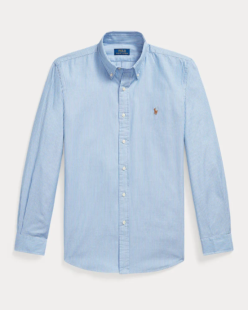 Ralph Lauren Custom-Fit Oxfordhemd mit Streifen White