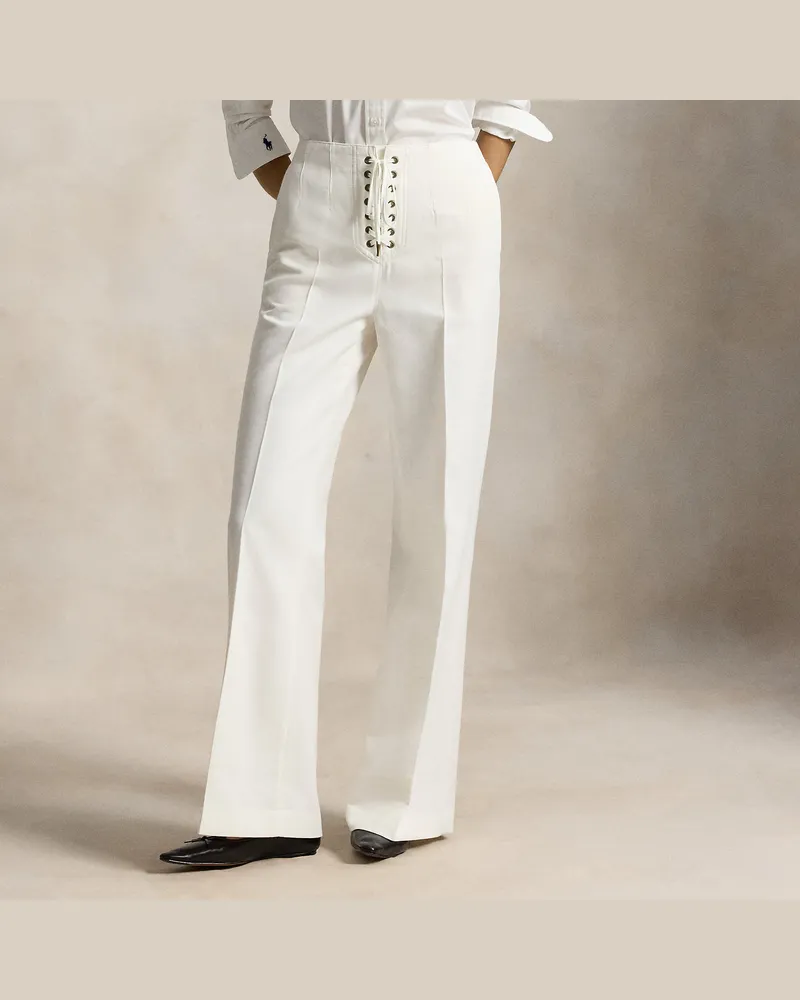 Ralph Lauren Hose Beaton aus Baumwolle und Wolle Cream