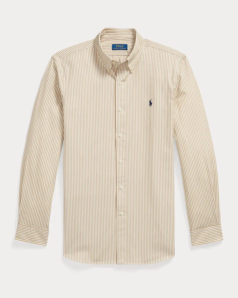 Ralph Lauren Custom-Fit Hemd aus Stretchpopeline Tan