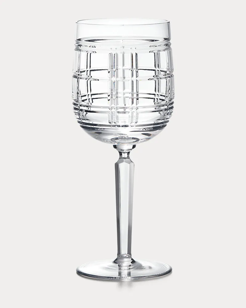 Ralph Lauren Home Rotweinglas Hudson mit Karomuster White