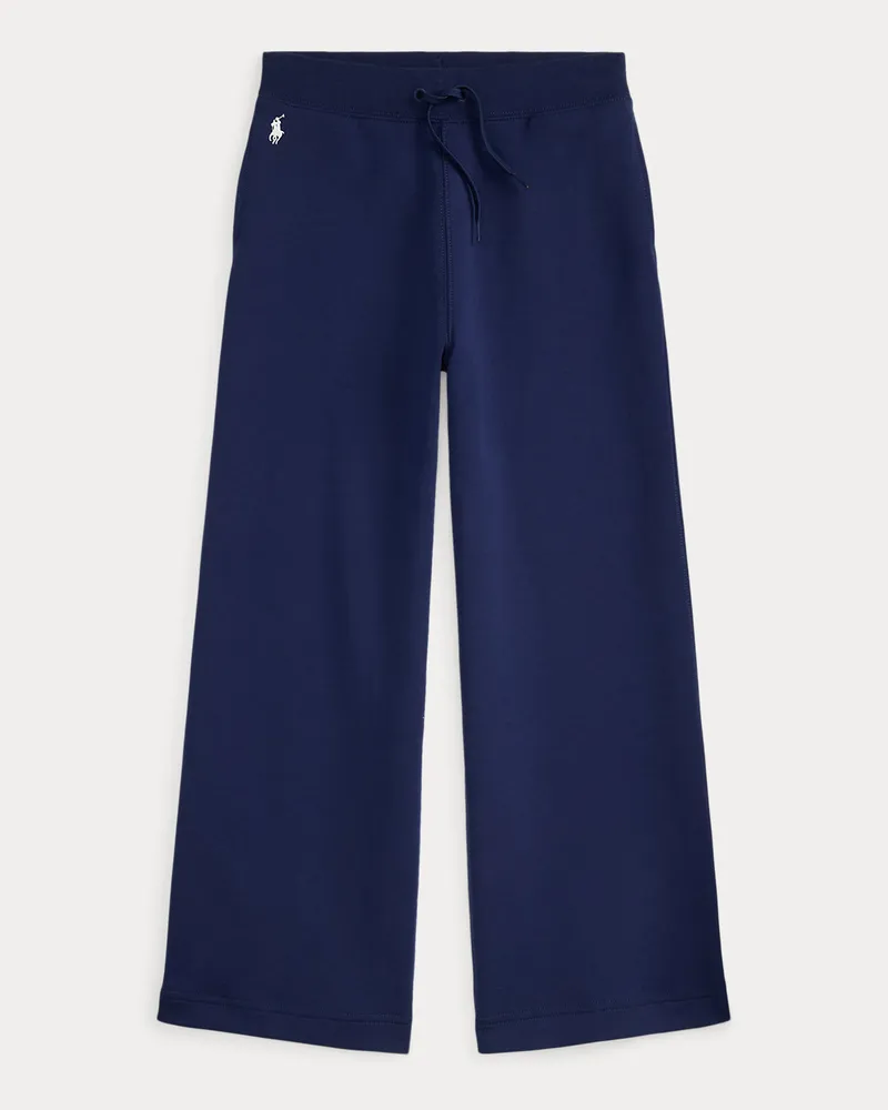 Ralph Lauren Doppellagige Jogginghose mit weitem Bein Blue