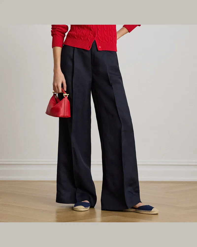 Ralph Lauren Twillhose mit weitem Bein Blue