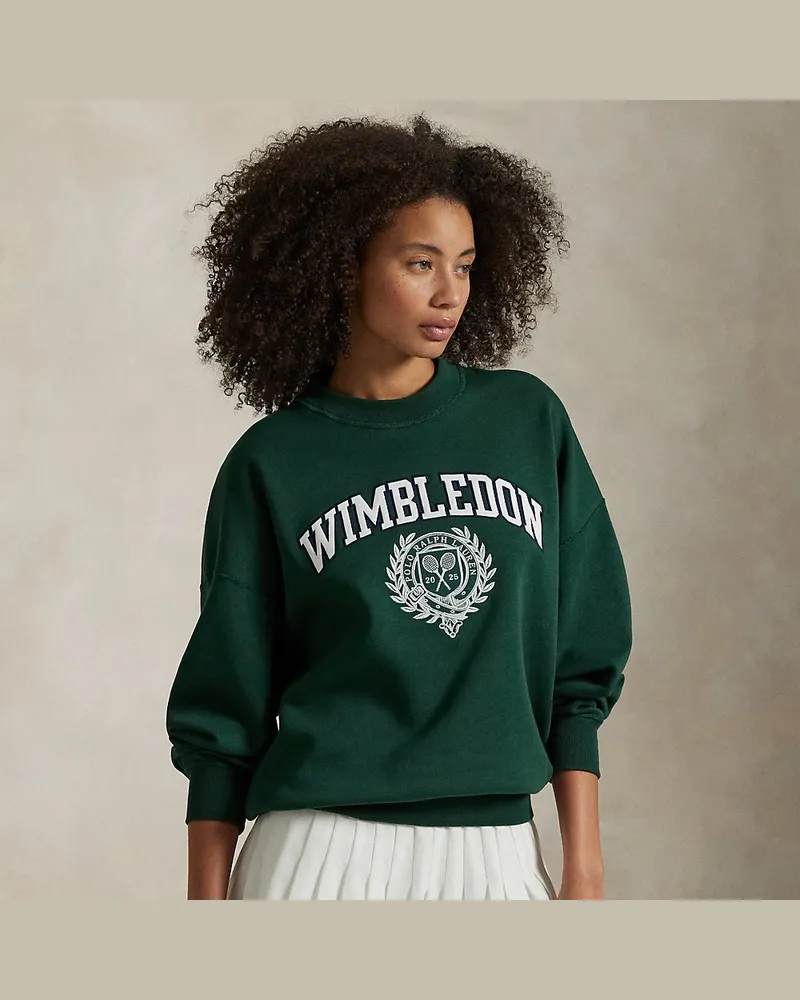 Ralph Lauren Rundhalspullover Wimbledon mit Wappen Green