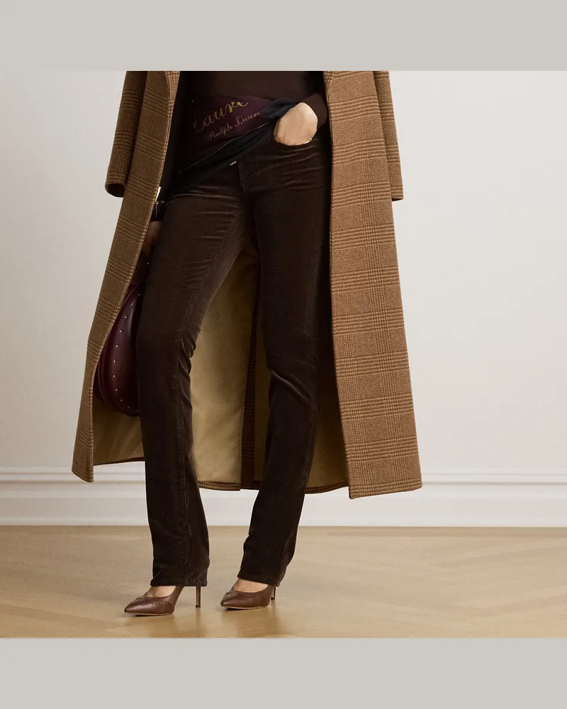 Ralph Lauren Slim-Straight-Fit Hose aus Kordsamt Brown