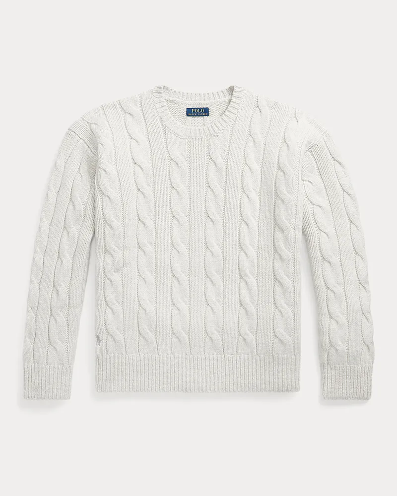 Ralph Lauren Relaxed-Fit Pullover mit Zopfmuster Grey
