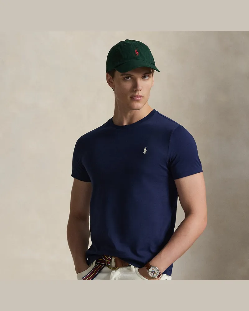 Ralph Lauren Custom-Slim-Fit Jersey-T-Shirt Blue