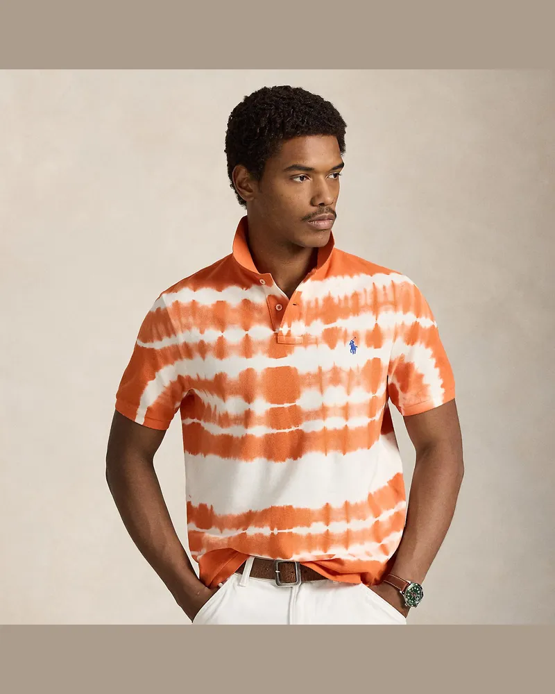 Ralph Lauren Classic-Fit Batik-Piqué-Poloshirt Orange