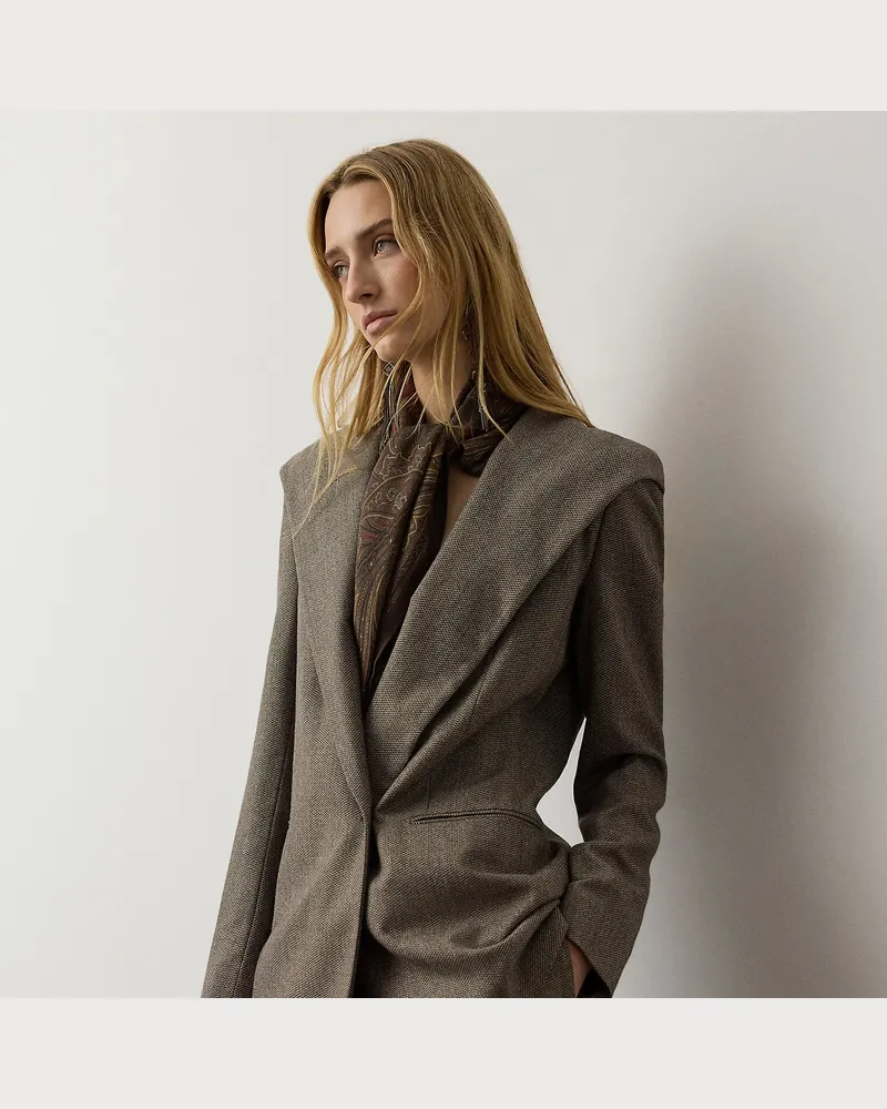 Ralph Lauren Jacke Stassie aus Pfauenaugen-Tweed Brown