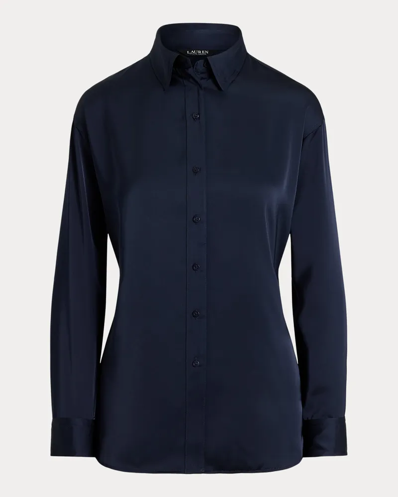 Ralph Lauren Relaxed-Fit Hemd aus Satin-Charmeuse Blue