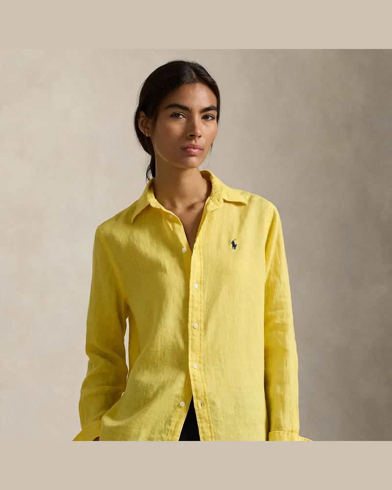 Ralph Lauren Classic-Fit Leinenhemd Yellow
