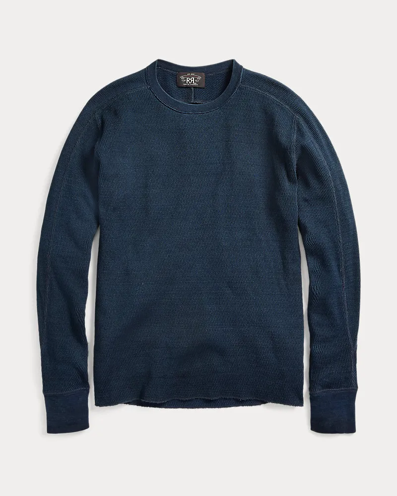 Ralph Lauren Jacquard-Rundhalspullover in Indigo Blue