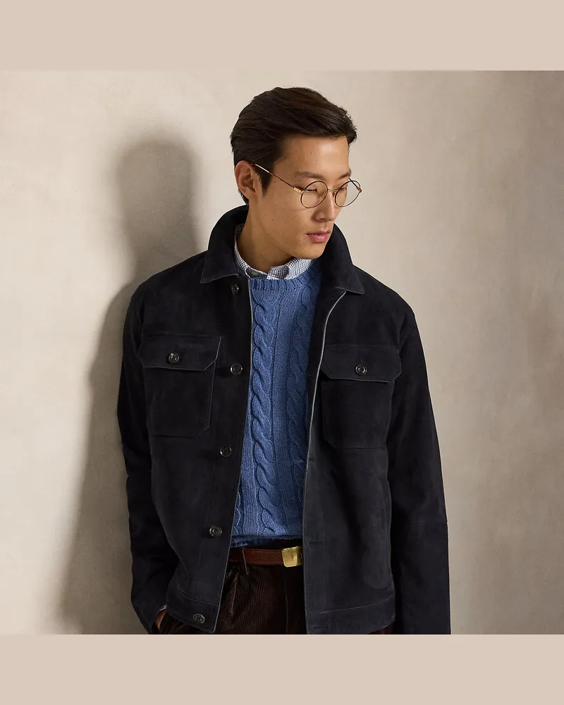 Ralph Lauren Die Hemdjacke Ashdale aus Wildleder Blue