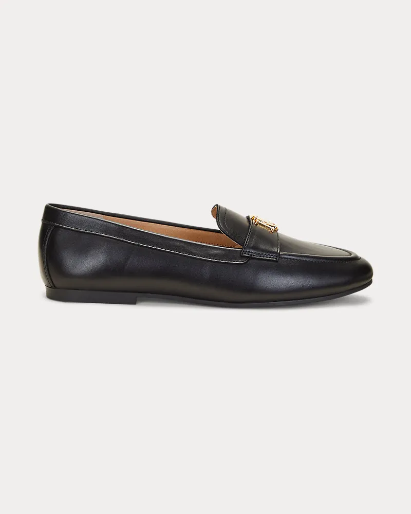 Ralph Lauren Loafer Averi III aus poliertem Leder Black