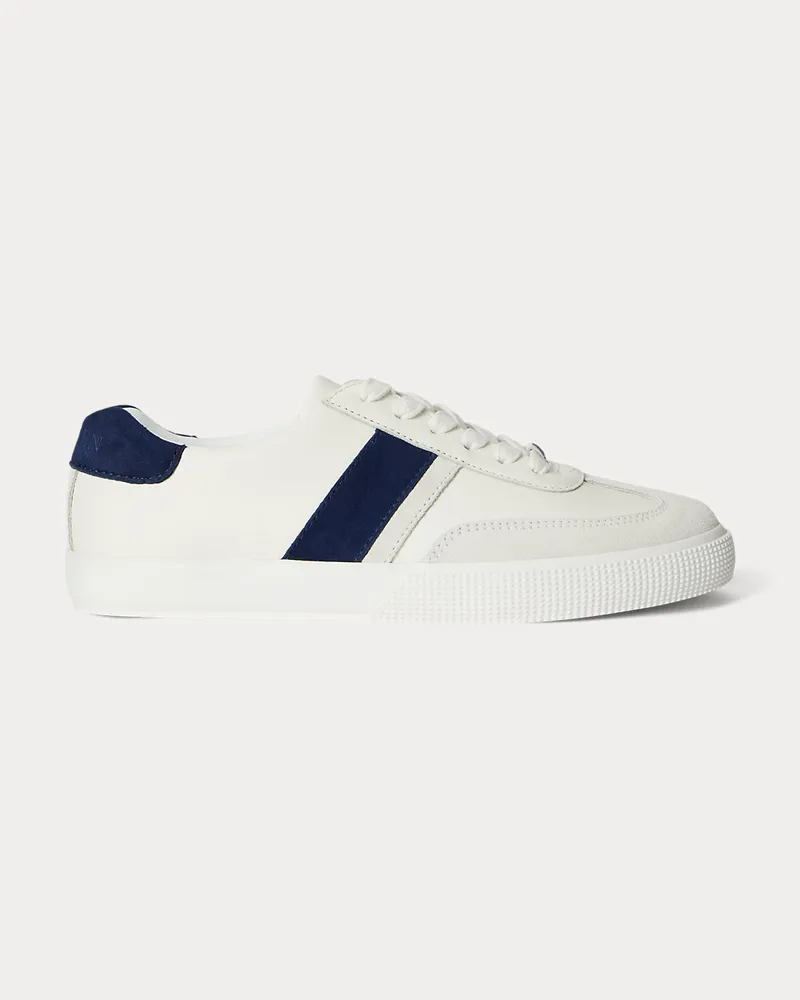 Ralph Lauren Sneaker Braylee aus Leder und Wildleder White
