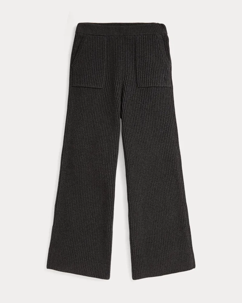 Ralph Lauren Baumwoll-Pulloverhose mit weitem Bein Grey