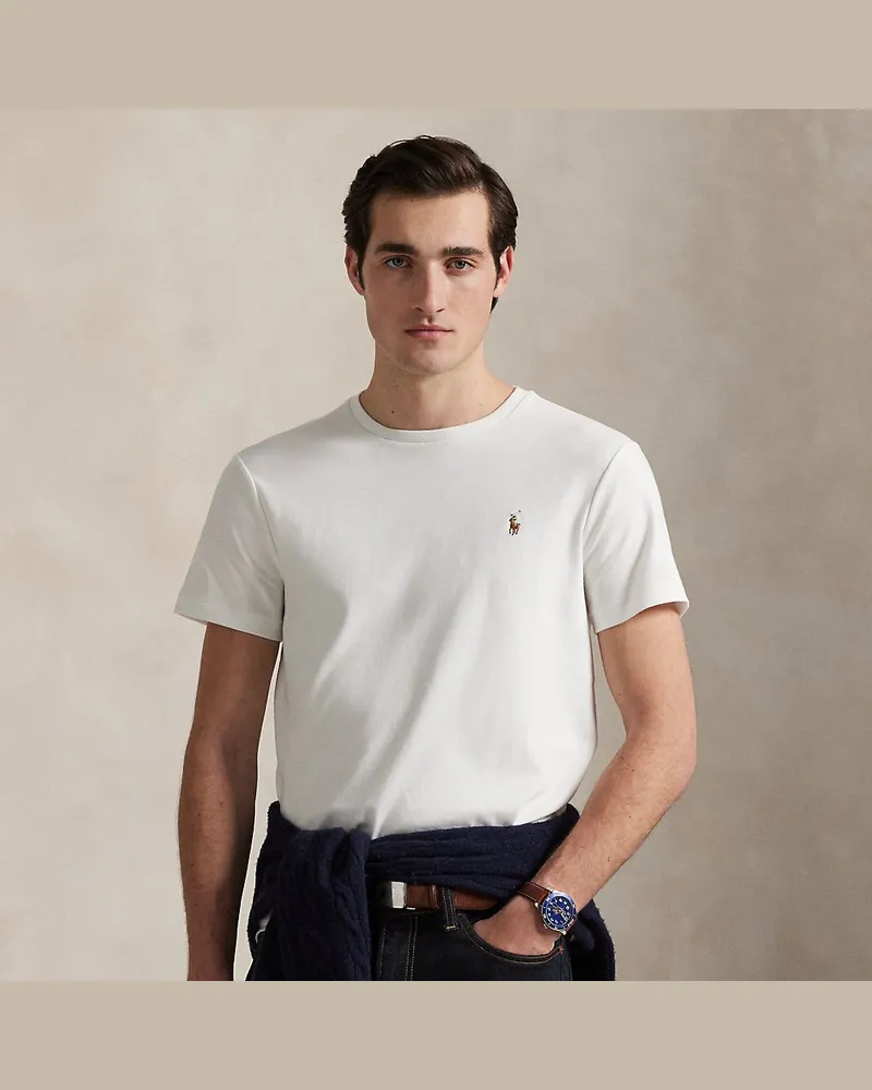 Ralph Lauren Weiches Custom-Slim-Fit T-Shirt White