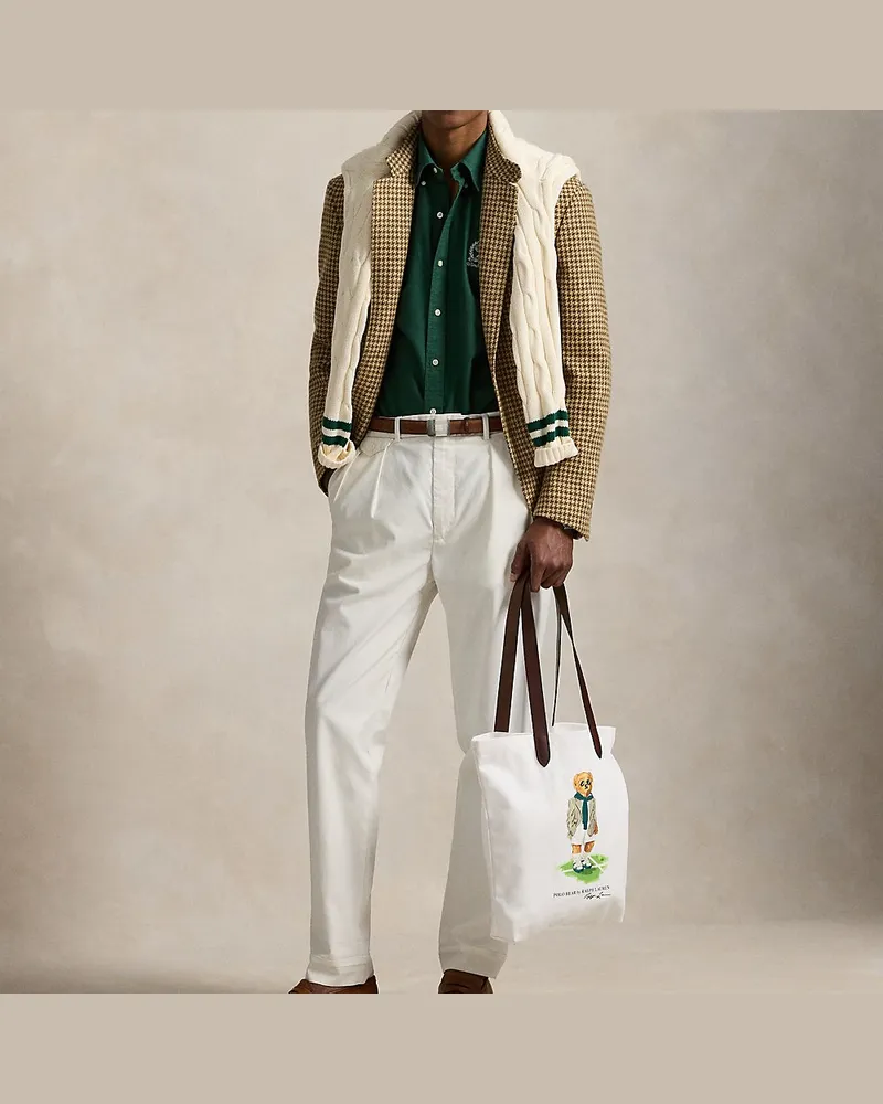 Ralph Lauren Tragetasche Wimbledon mit Polo Bear White