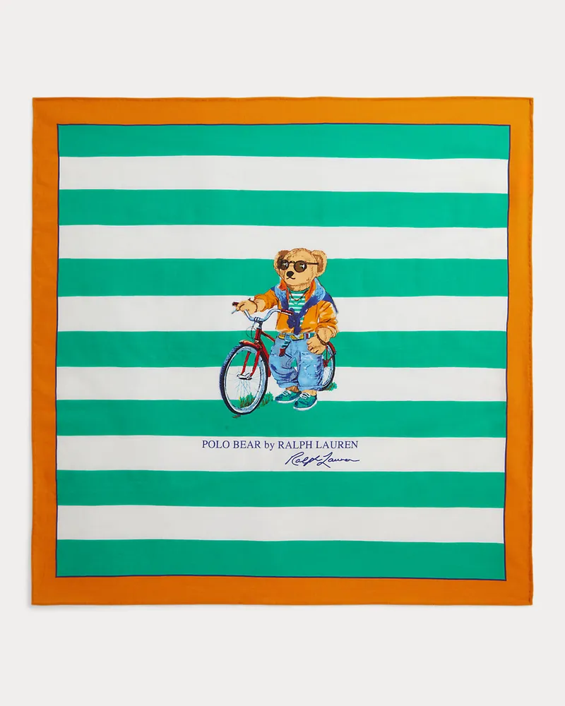 Ralph Lauren Gestreiftes Bandana mit Polo Bear Multi
