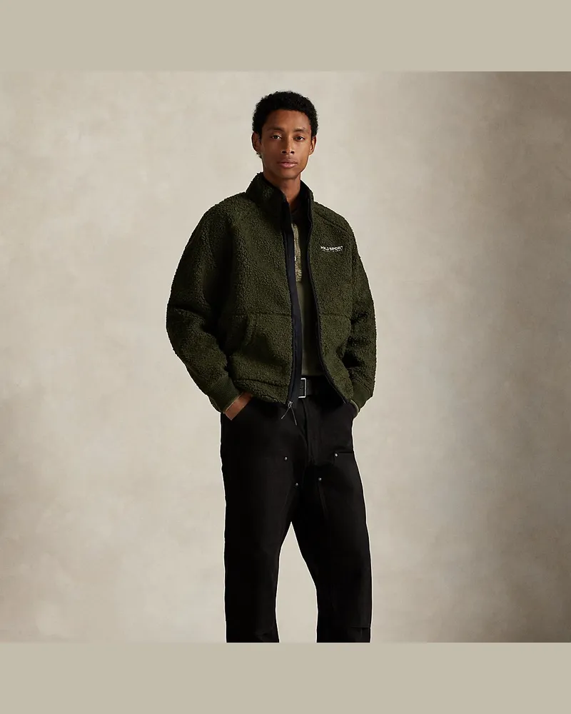 Ralph Lauren Jacke Polo Sport aus hochflorigem Fleece Green