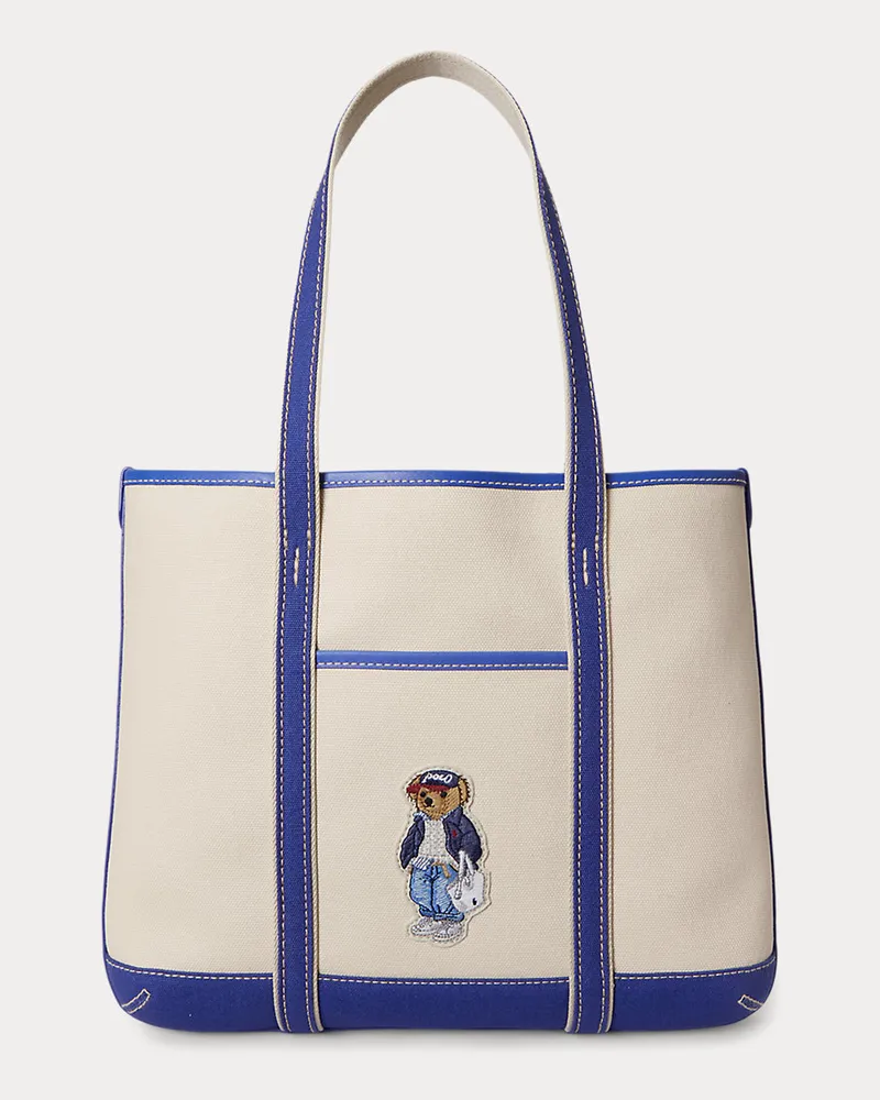Ralph Lauren Kleine Shopper-Tasche mit Polo Bear Blue