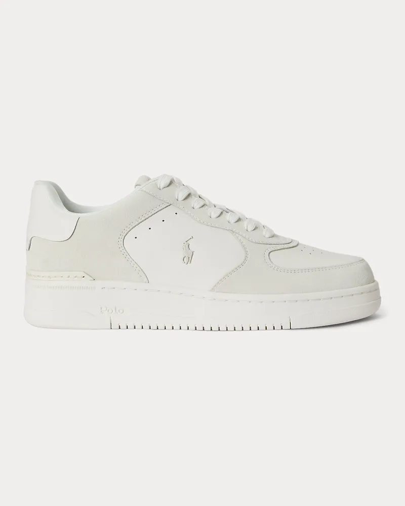 Ralph Lauren Leder-Wildleder-Sneaker Masters Court Cream