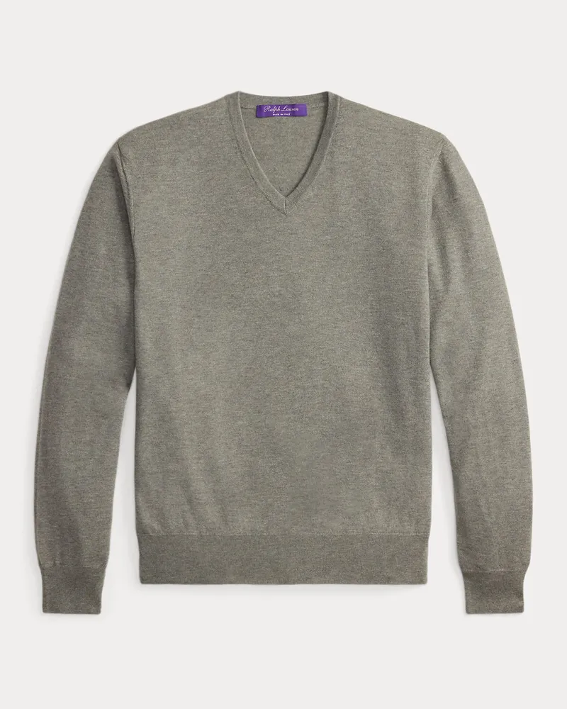 Ralph Lauren Kaschmirpullover mit V-Ausschnitt Grey