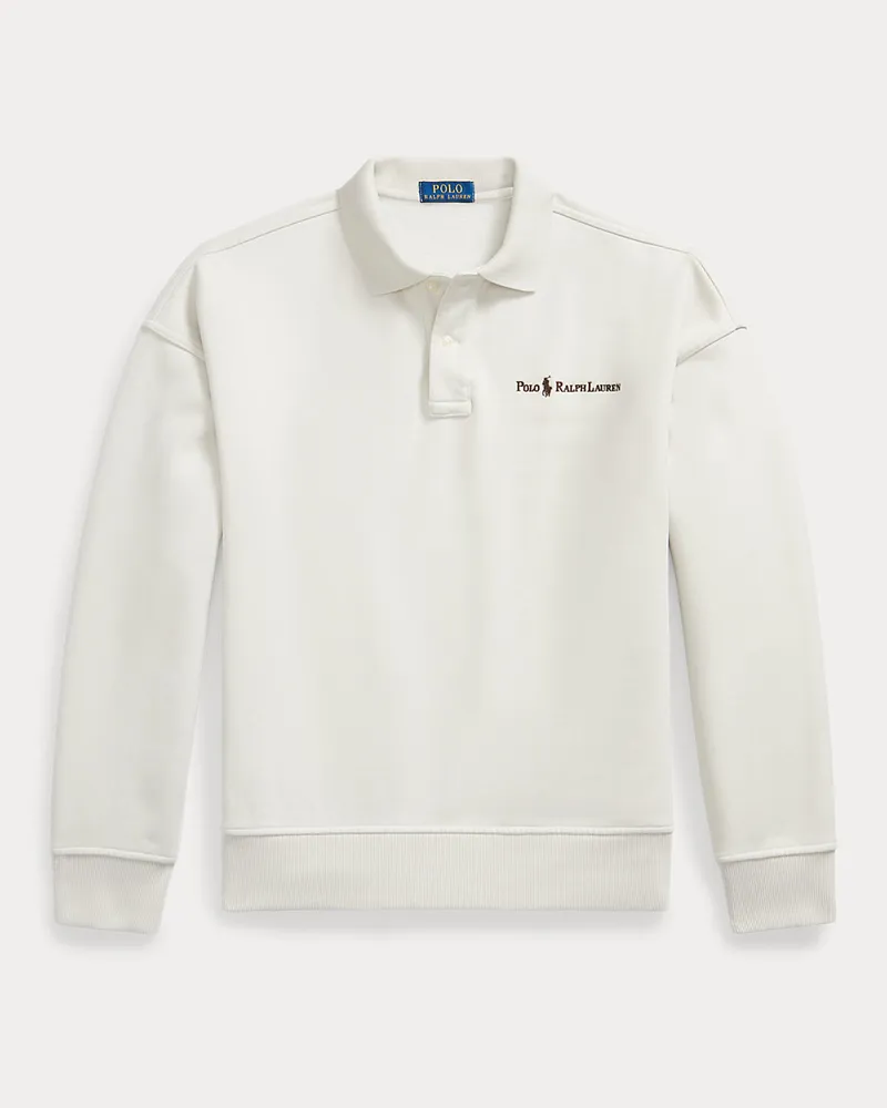 Ralph Lauren Relaxed-Fit Logo-Sweatshirt mit Kragen White