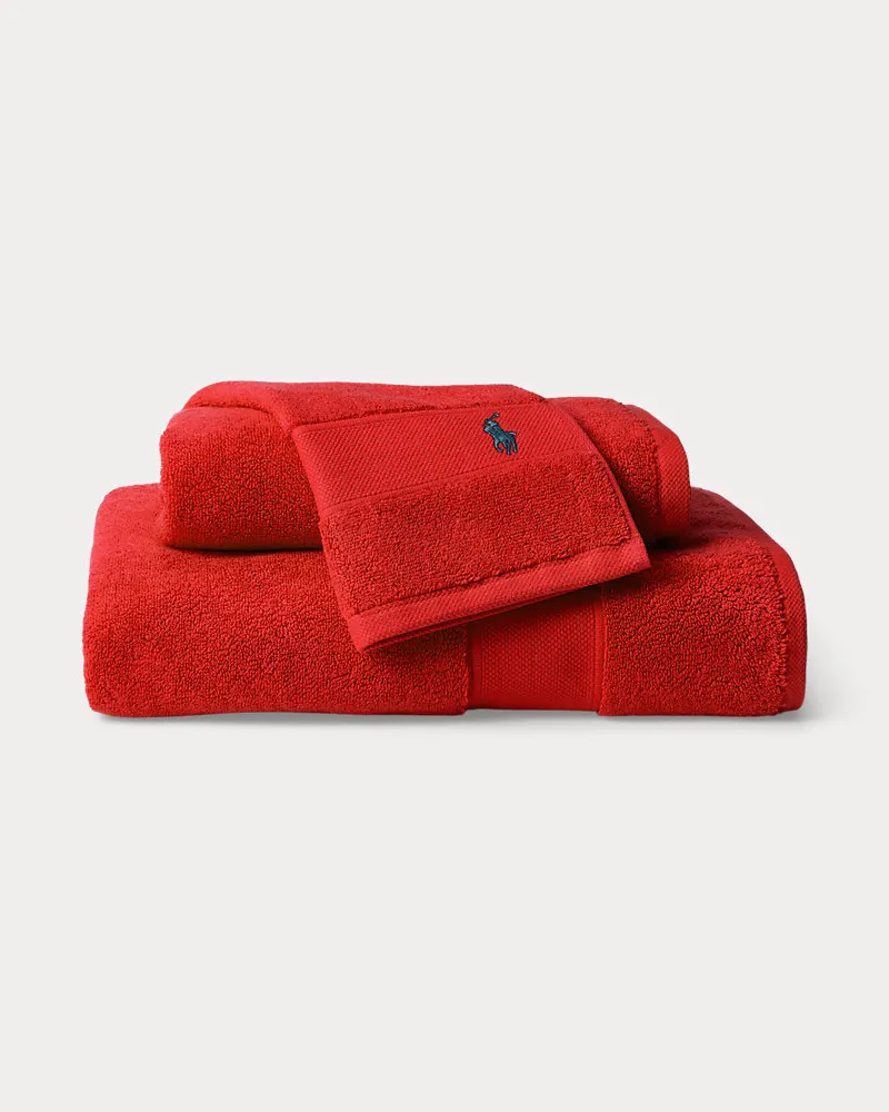 Ralph Lauren Home Das Polo-Handtuch und Badematte Red