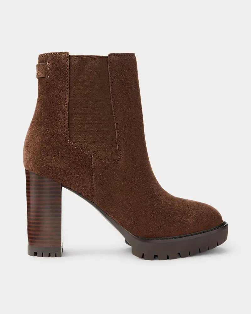 Ralph Lauren Stiefelette Layne aus Wildleder Brown