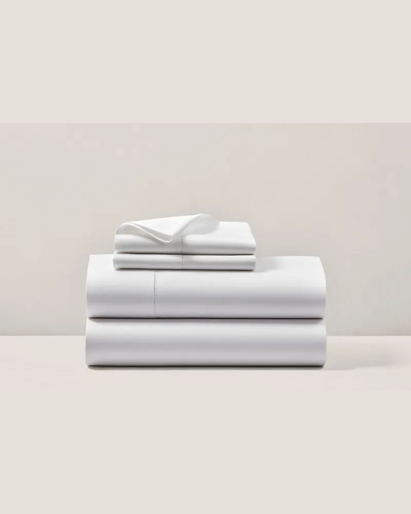 Ralph Lauren Home Bettlaken-Set aus Baumwollatlas White
