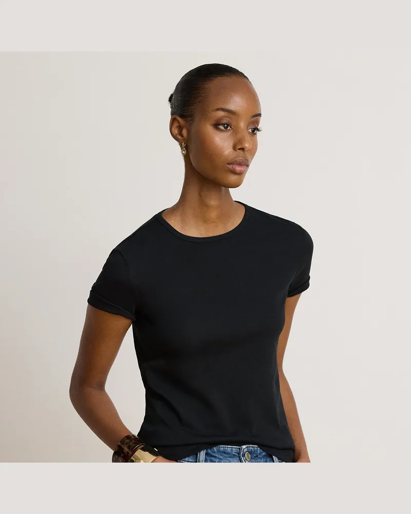 Ralph Lauren T-Shirt aus Baumwollstretch Black