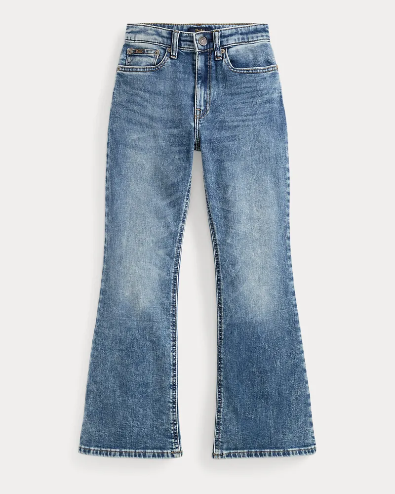 Ralph Lauren Flare-Fit Stretch-Denim-Jeans Blue