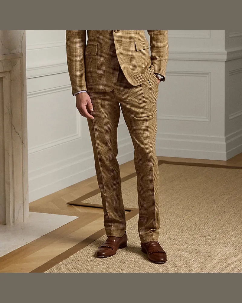 Ralph Lauren Handgeschneiderte Anzughose aus Jersey Brown