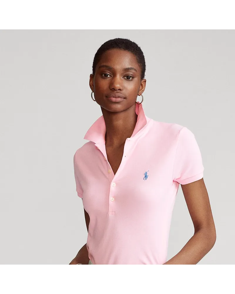 Ralph Lauren Slim-Fit Stretch-Poloshirt Pink