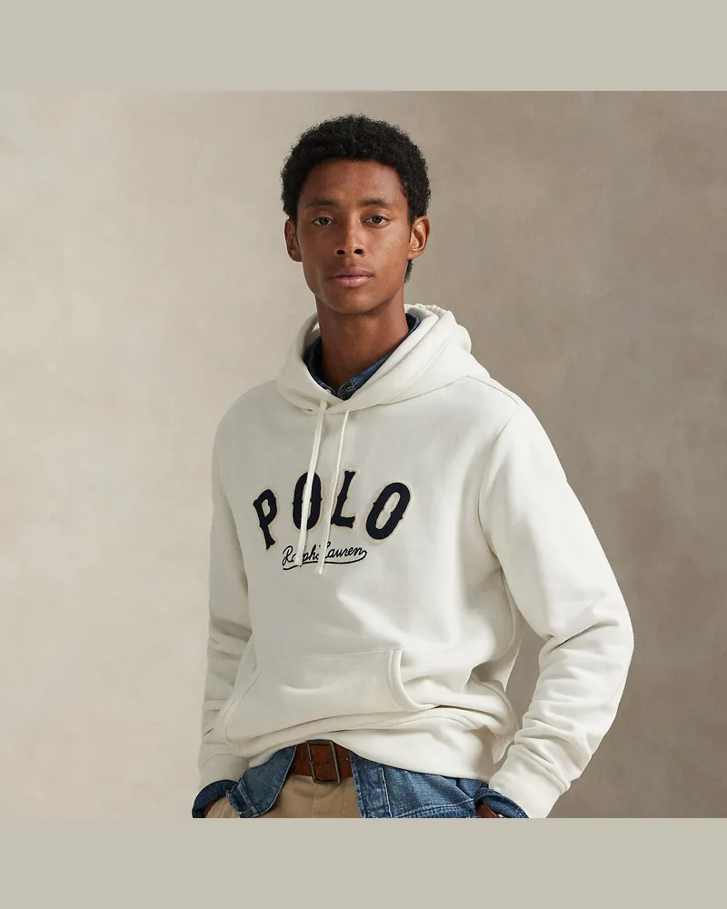 Ralph Lauren Fleece-Kapuzenshirt RL mit Western-Logo White