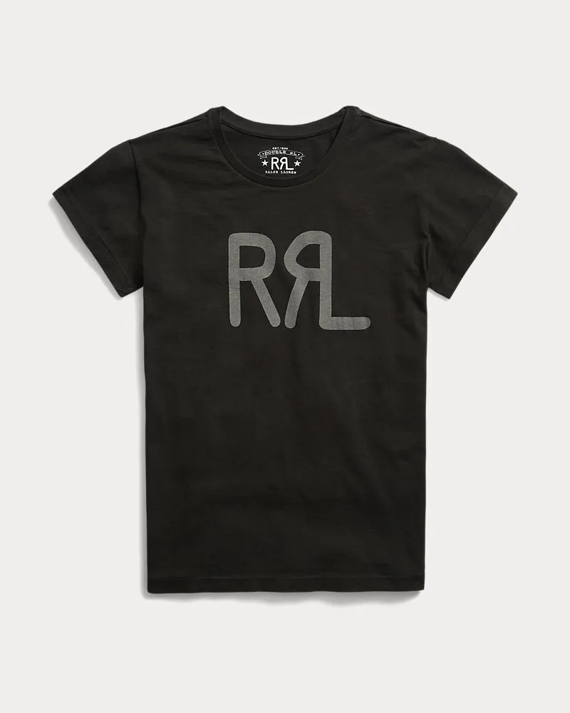 Ralph Lauren Logo-T-Shirt aus Baumwolljersey Black
