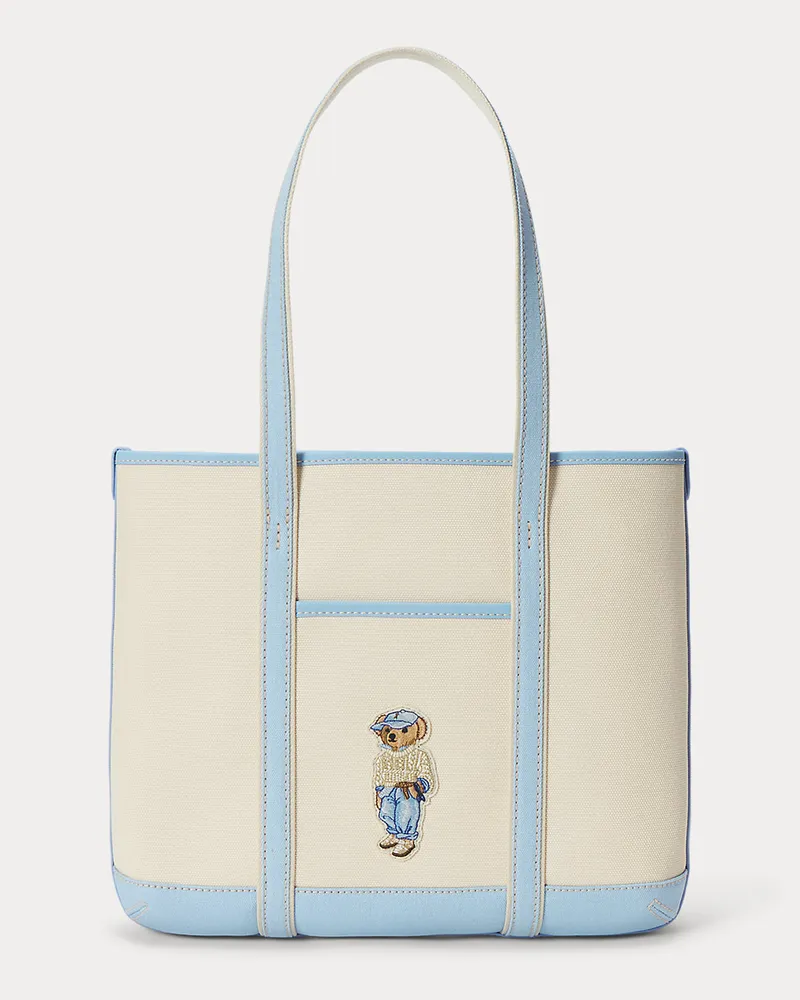 Ralph Lauren Kleine Shopper-Tasche mit Polo Bear Blue