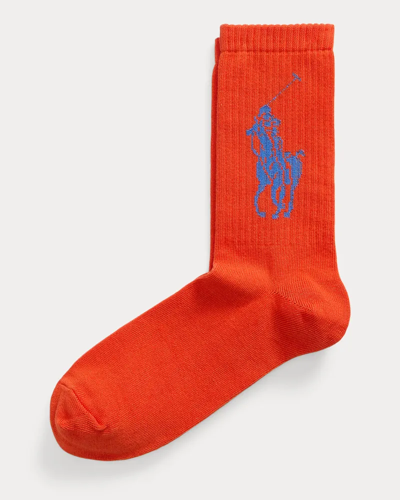Ralph Lauren Big Pony Crew-Socken Orange