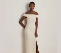 Schulterfreies Crêpe-Abendkleid