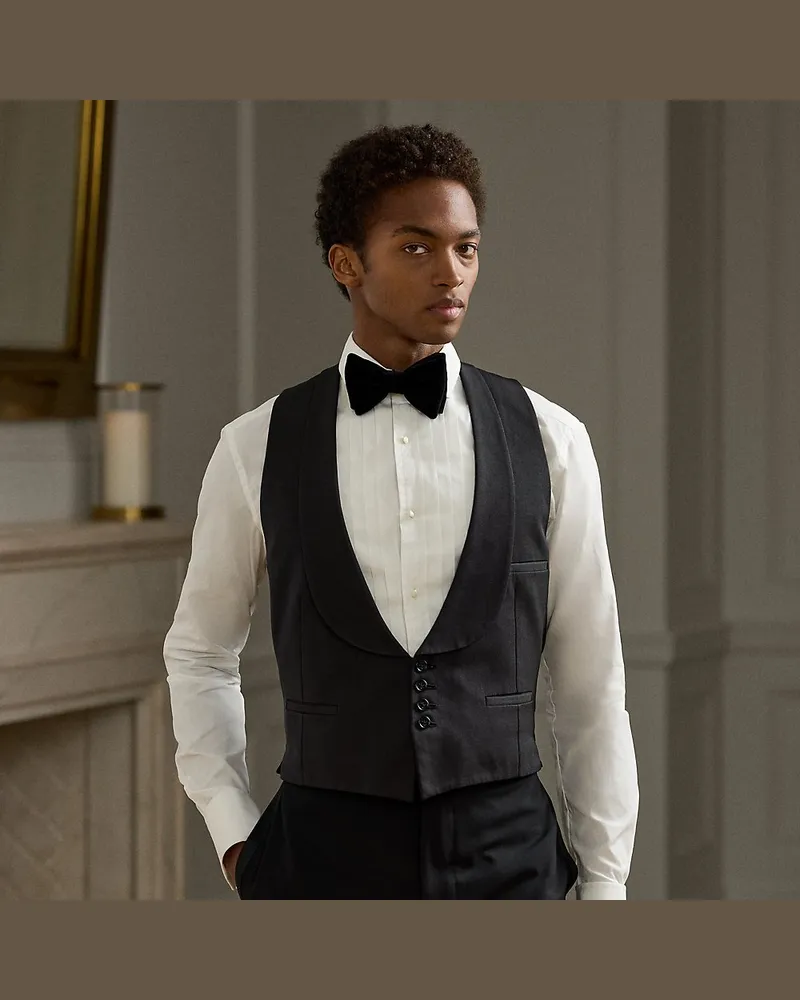 Ralph Lauren Handgefertigte Jacquard-Weste Black