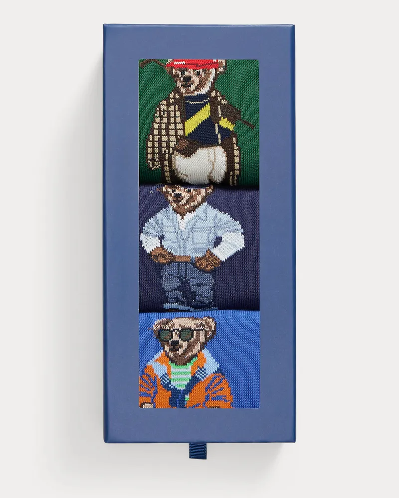 Ralph Lauren 3er-Pack Anzugsocken mit Polo Bear Multi