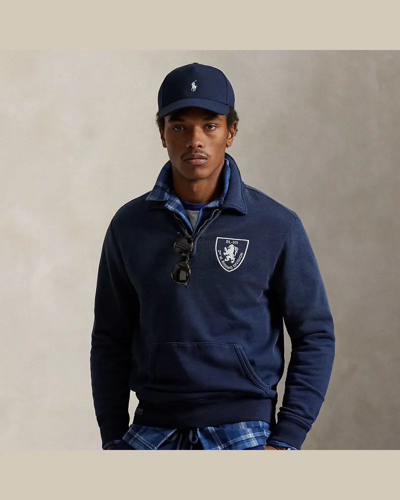 Ralph Lauren Besticktes Fleece-Sweatshirt Blue