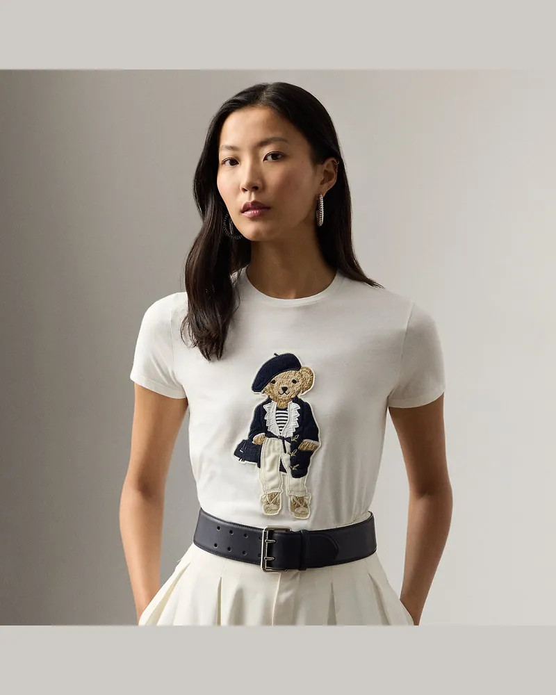 Ralph Lauren T-Shirt mit Pre-Spring Polo Bear Cream