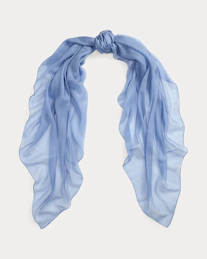 Ralph Lauren Pashmina-Schal aus Kaschmir und Seide Blue